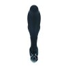Rippled with Hard Loop Silicone Prostate Massager - S - Black